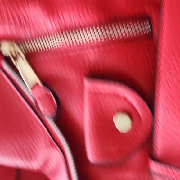 RED LEATHER Fringe Purse 🎒 Backpack - Picture 4 of 7